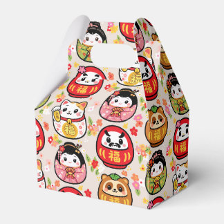 japanese pattern party favour box daruma