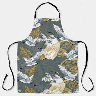 Japanese pattern. Traditional motif background wit Apron