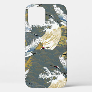Japanese pattern. Traditional motif background wit iPhone 12 Case