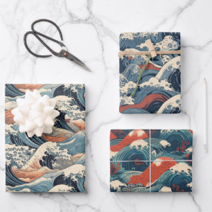 Japanese Pattern Wrapping Paper Sheet