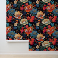 Japanese peonies on black