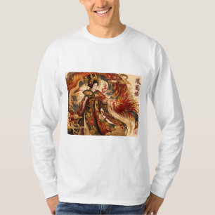 Japanese Phoenix Geisha Art Mythology Design T-Shirt