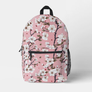 Japanese Pink Cherry Blossom Sakura Floral Spring Printed Backpack