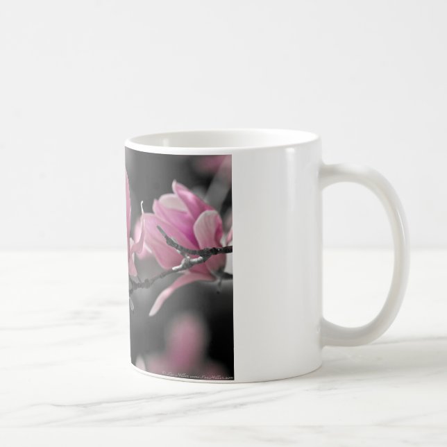 Japanese Pink Saucer Magnolia Coffee Mug (Right)