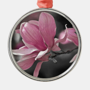 Japanese Pink Saucer Magnolia Metal Tree Decoration