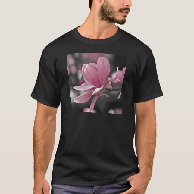 Japanese Pink Saucer Magnolia T-Shirt (Front)
