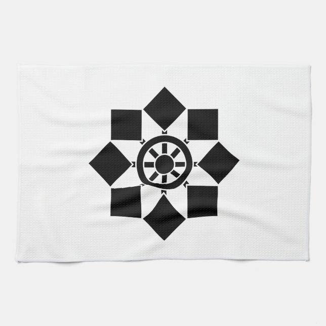 Japanese pinwheel tea towel (Horizontal)