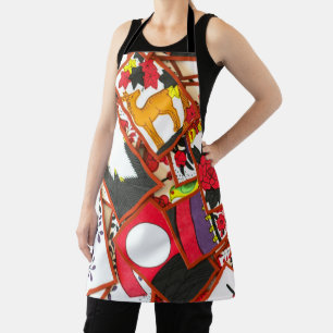 Japanese Playing Cards Illustration (Various) Apron