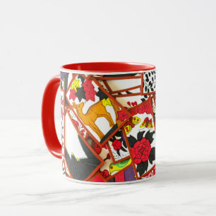 Japanese Playing Cards Illustration (Various) Mug