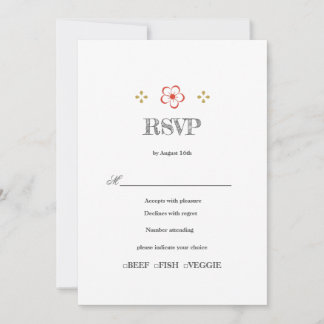  Japanese Plum Blossom Design Invitation