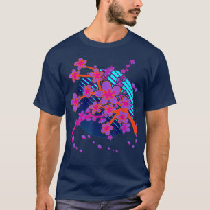 Japanese Pretty Flower Sakura 80s Vaporwave Cherry T-Shirt