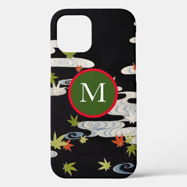 JAPANESE PRINT CUSTOM INITIAL IPHONE 12 CASE  (Back)