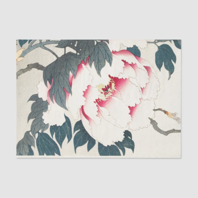 JAPANESE PRINT FLOWERS TISSUE PAPER (Front)