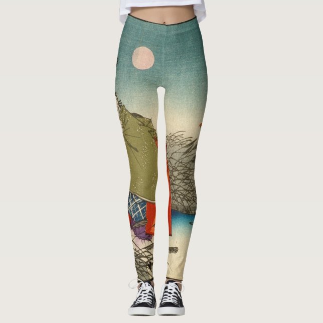 JAPANESE PRINT PRINTED Leggings (Front)