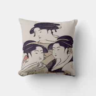 Japanese Print, Three Ladies, Cushion