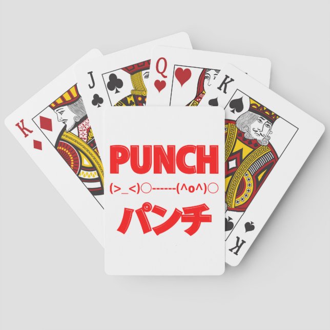 Japanese Punch Emoticons Playing Cards (Back)