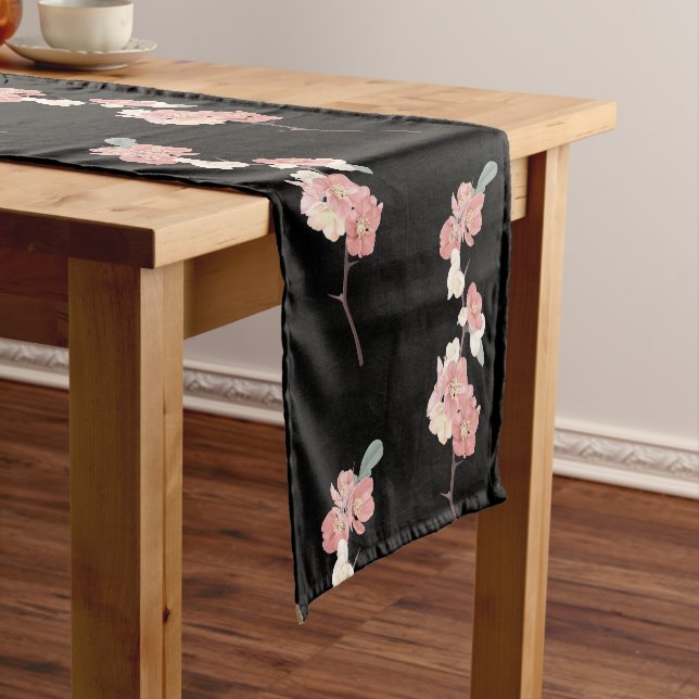 Japanese quince flower  short table runner (In Situ)