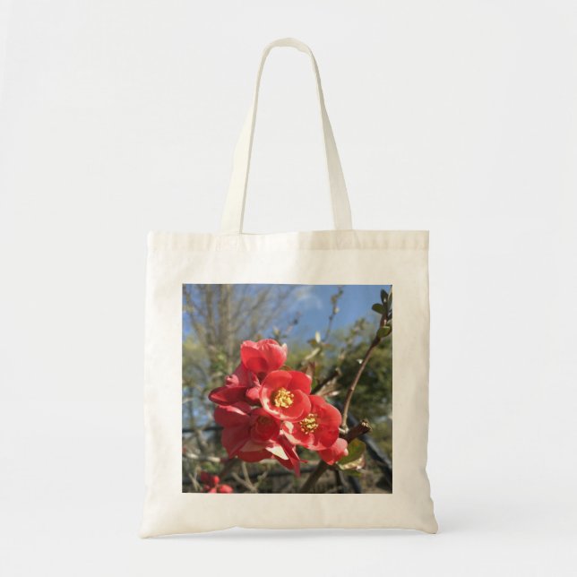 Japanese Quince in the Park Tote Bag (Front)