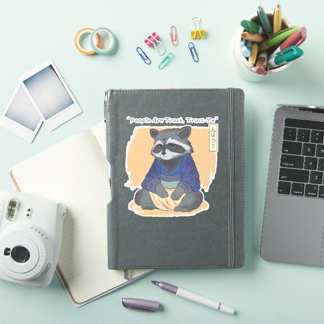 JAPANESE RACCOON QUOTE PEAPLE ARE TRUSH TRUST ME (iPad Cover)