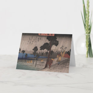 Japanese Rain Greeting Card