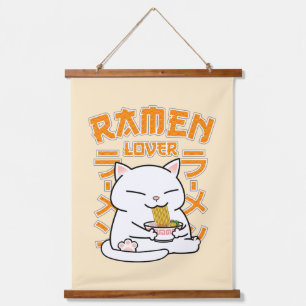Japanese Ramen Cat Ramen Lover Hanging Tapestry