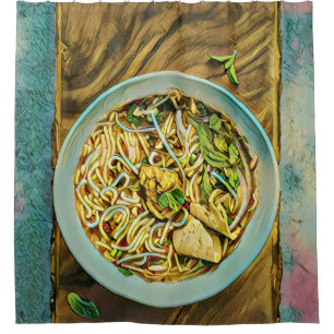 Japanese Ramen Lovers Shower Curtain