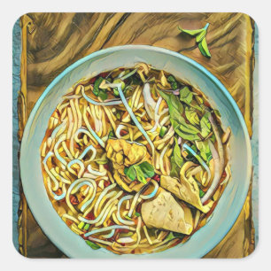 Japanese Ramen Lovers Square Sticker