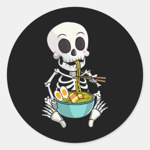 Japanese Ramen Noodles Anime Halloween Costume Classic Round Sticker