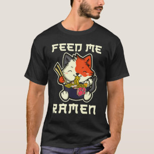 Japanese Ramen Noodles Cat T-Shirt