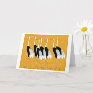 Japanese red crown crane - Ogata Korin - Vintage  Card