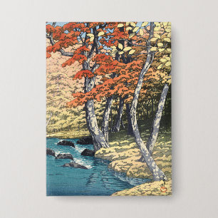 Japanese Red Maple River Shin-hanga Poster