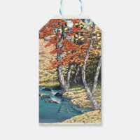 Japanese Red Maple River Shin-hanga Poster