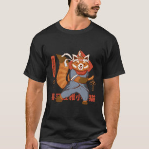 Japanese Red Panda Fox Warrior T-Shirt