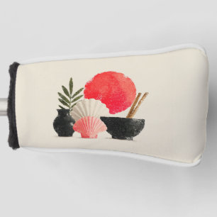 Japanese Red Sun Still Life Golf Head Cover