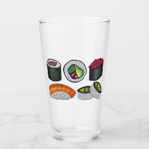 Japanese Restaurant Food Sushi Rolls Nigiri Glass
