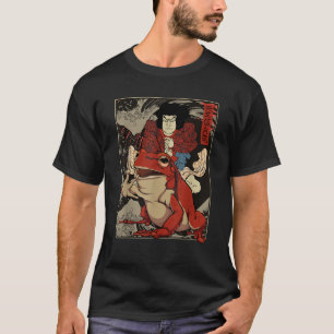 Japanese Retro Artwork Samurai Riding Giant Toad V T-Shirt