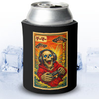 Japanese Retro Vintage UFO Skeleton Funny Gamer