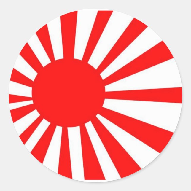 Japanese Rising Sun Flag Classic Round Sticker (Front)