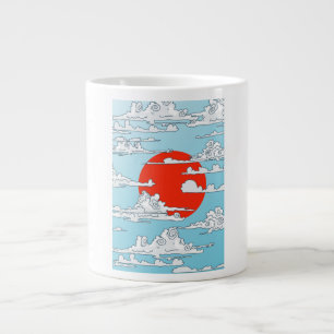 Japanese rising sun large coffee mug