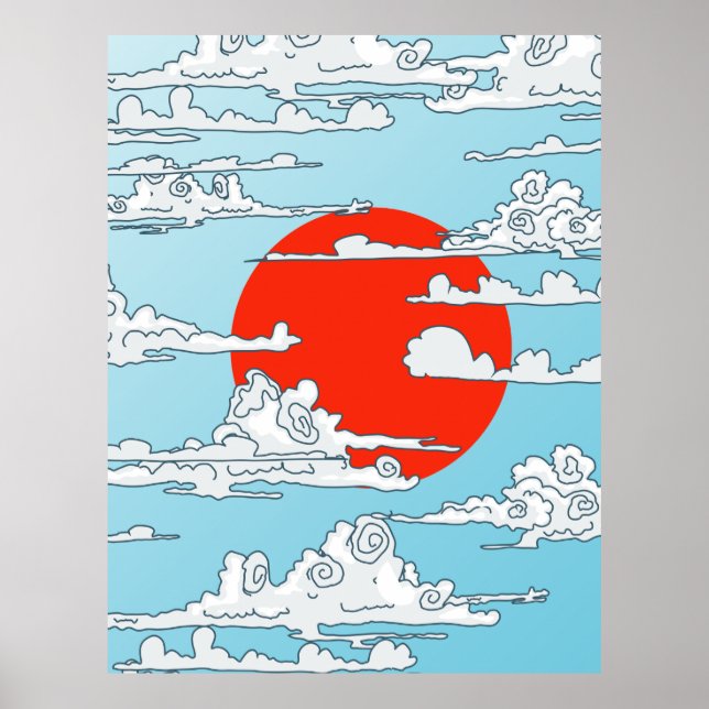 Japanese rising sun poster (Front)