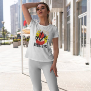 Japanese Robot With Fire T-Shirt