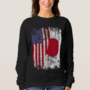 JAPANESE ROOTS Half American Flag JAPAN Sweatshirt