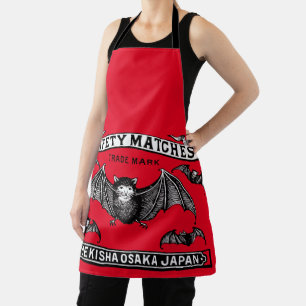 Japanese Safety Matches Art Bats Apron