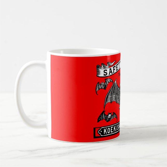 Japanese Safety Matches Art Bats Coffee Mug (Left)