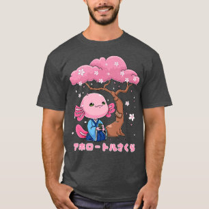 Japanese Sakura Aolotl Cherry Blossom Sakura Flowe T-Shirt