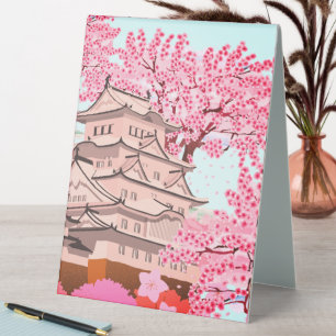 Japanese Sakura Castle Art – Cherry Blossom Spring