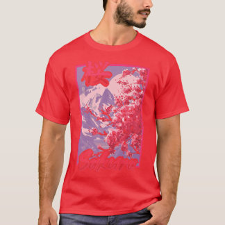 Japanese Sakura Cherry Blossom Art for Japanese Cu T-Shirt