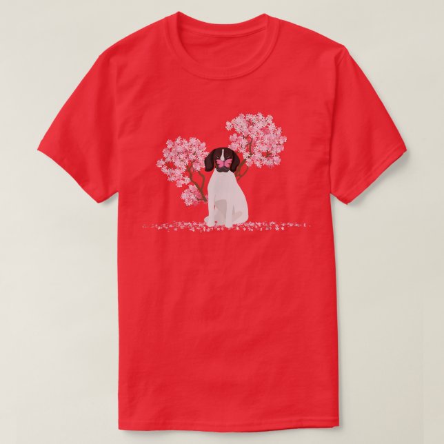 Japanese Sakura  Cherry Blossom Japanese Terrier D T-Shirt (Design Front)