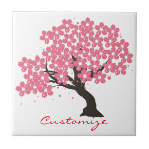 Japanese Sakura Cherry Blossoms Thunder_Cove Ceramic Tile