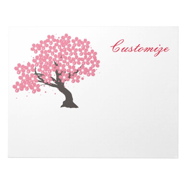 Japanese Sakura Cherry Blossoms Thunder_Cove  Notepad (Front)